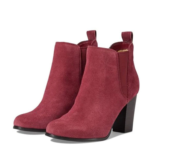 Michael Kors Shoes - MICHAEL KORS Womens Evaline Booties Size 8.5M Mulberry Red Suede Heeled NWOB